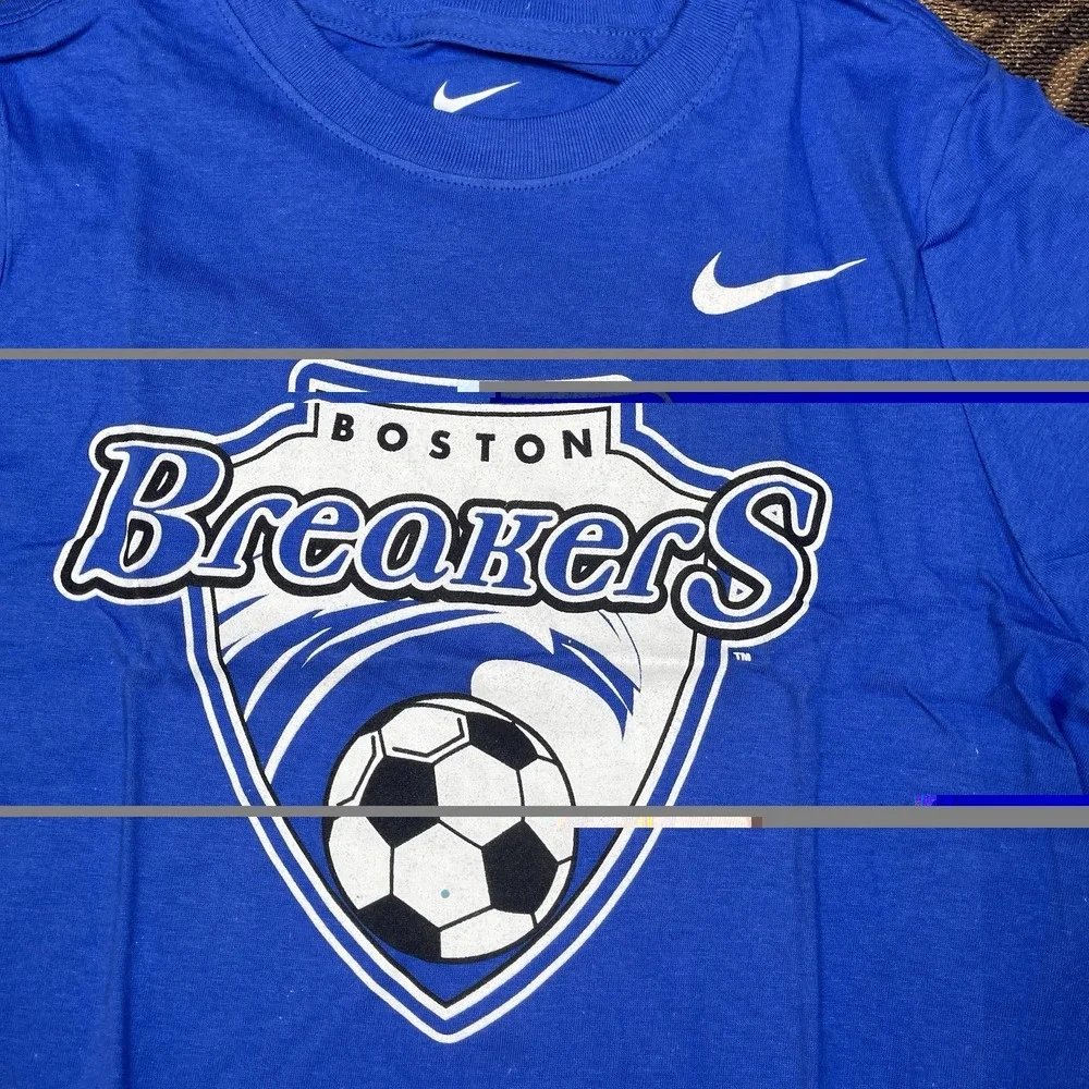 Nike Boston Breakers FC NWSL Navy Blue T-shirt Youth Size Medium New Athletic